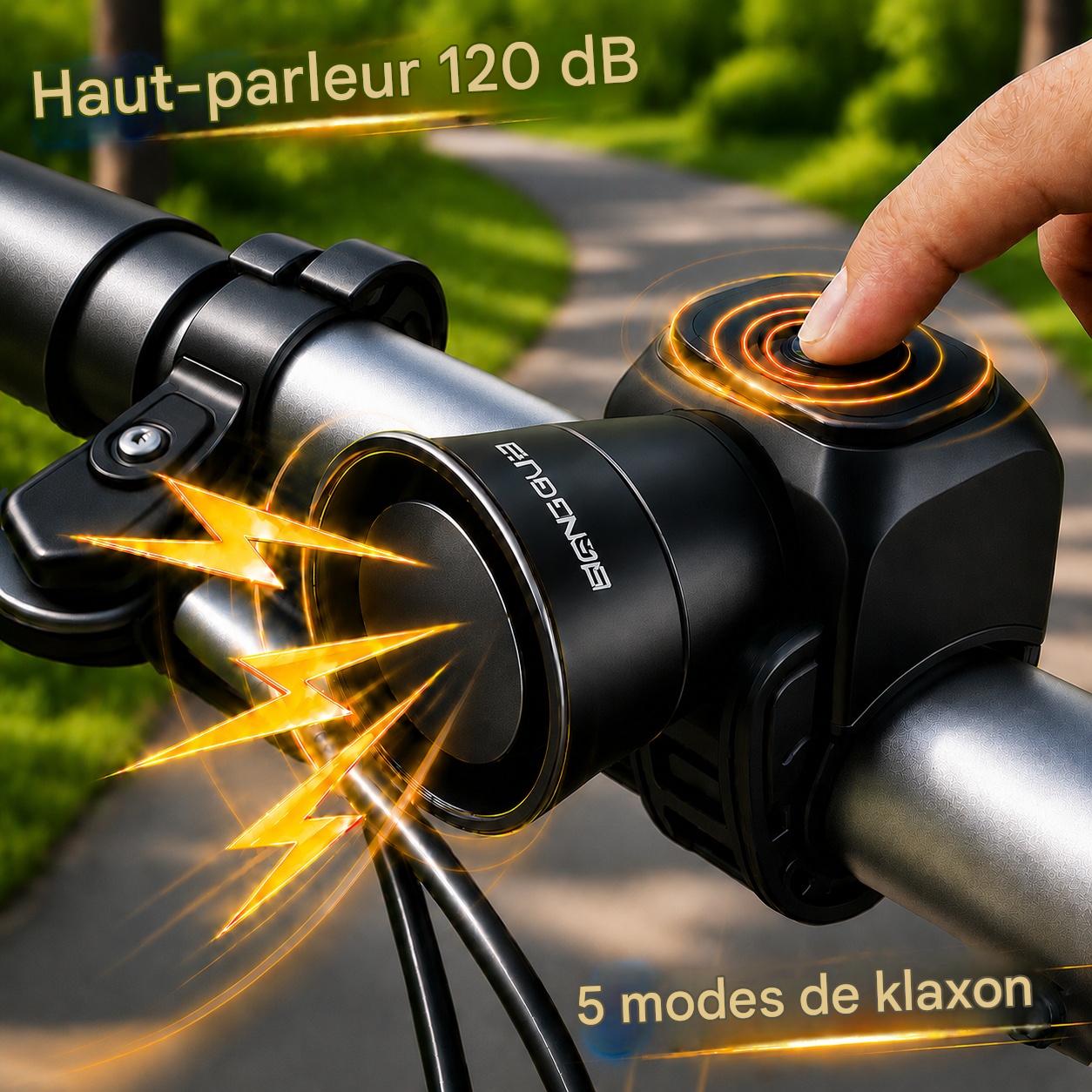 Klaxon de vélo et trottinette électrique à 5 modes