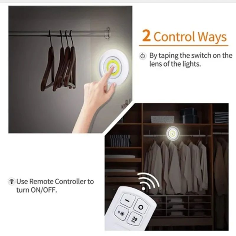 3 lampes LED avec télécommande
