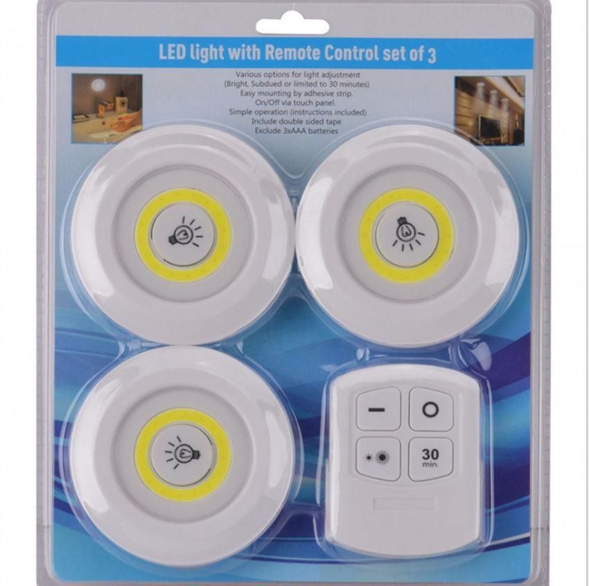 3 lampes LED avec télécommande